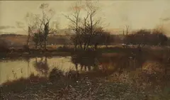 William Manners, Hunting Scene, oil on canvas board