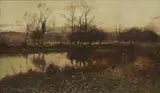 William Manners, Hunting Scene, oil on canvas board