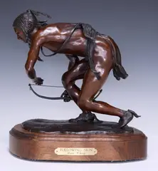 Following Sign by Scott Cherry, Patinated bronze sculpture, offered Sep 2023