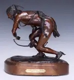 Scott Cherry, Following Sign, Patinated bronze sculpture