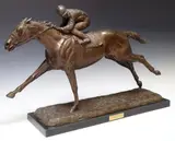 Jim Reno, Thirty-One Lengths: Secretariat at Belmont, Patinated bronze sculpture