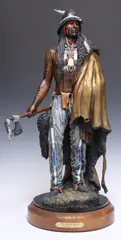 Michael Westergard, The Legend Maker, Patinated and cold painted bronze sculpture