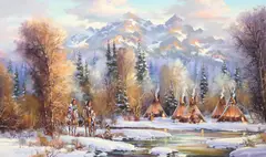 Kirk Randle, Evening in the Bitterroot, oil on canvas