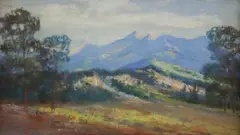 Hale William Bolton, Mountain Landscape, pastel drawing on paper