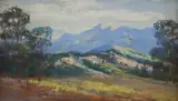 Hale William Bolton, Mountain Landscape, pastel drawing on paper