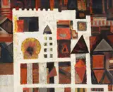 Michael Frary, Castle on the Edge of Memory, acrylic on board