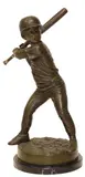 Jim Davidson, Young Baseball Player, Patinated bronze sculpture