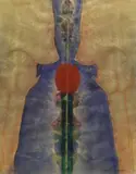 Jeanette Welty Chelf, Mirrored Composition, mixed media painting on paper