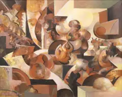 Philip Trussell, Abstract Composition, acrylic on canvas