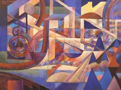 Philip Trussell, Abstract Composition, acrylic on canvas