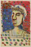 Patrick Wadley, Man with Eyes, watercolor painting on paper