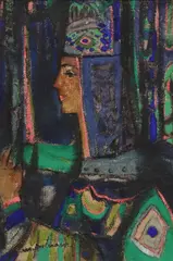 Margaret Putnam, Queen of Thule, oil on canvas painting laid on board