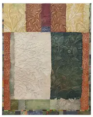 Priscilla Robinson, Ripe Fields, Mixed media painting on canvas laid down on board