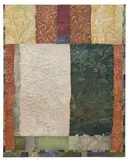 Priscilla Robinson, Ripe Fields, Mixed media painting on canvas laid down on board