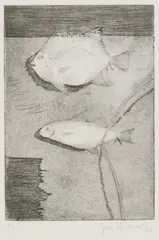 Jean Andrews, Two Fish, etching on paper