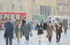 Dan Wingren, Street Scene, oil on canvas