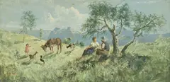 D. Pelizzi, Spring in the Alps, oil on canvas