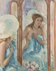 Diane Green, Mirrored Glamour, oil on canvas