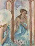 Diane Green, Mirrored Glamour, oil on canvas