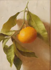 Caroline Nelson, Mandarin Study, oil on panel
