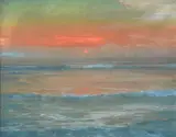 Svend Rasmussen Svendsen, Marine Sunset, oil on canvas