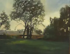 Steven H. Stroud, Morning Light Through the Trees, oil on canvas