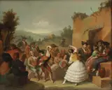 Fernando Garrido, Flamenco Dancers with Castanets, oil on canvas