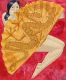 Andrey Simakov, Fan Dance, oil on canvas