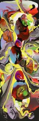 Three Dreams by Petronella Greer, acrylic on stretched canvas, sold Aug 2023
