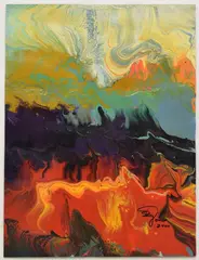 Sky Jones, Fantasia, acrylic on board