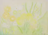 McKay, Daisies and Mushrooms, acrylic on canvas