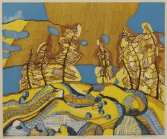 Jarle Rosseland, Late Fall, woodcut on paper
