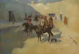 Angelo Silvio Galli, Riders on Horseback, oil on canvas