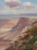 Peter A. Nisbet, Cloud and Palisades, Grand Canyon, oil on board