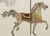 Lois Carlisle, Arabian Carousel Horse, embossed etching on paper