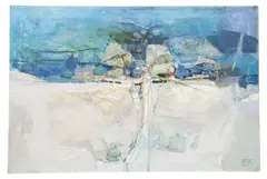 Lau Chun, Abstract Composition, oil on stretched canvas