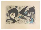 Hommage a Miro by Joan Miró, lithograph on paper, offered Jul 2022
