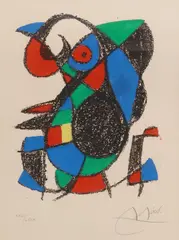 Untitled by Joan Miró, lithograph on Arches paper, offered Jul 2022