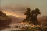 Charles-Antoine Lenglet, Pastoral Landscape, oil on canvas