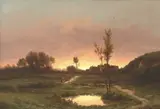 Charles-Antoine Lenglet, Pastoral Landscape, oil on canvas