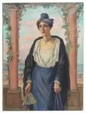 Jean Pierre Julien, L'Arlesienne, oil on stretched canvas