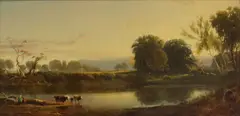 River Landscape with Cattle by William Hart, oil on canvas, offered Jun 2022