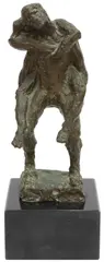 Victor Salmones, Man and Woman, Patinated bronze sculpture