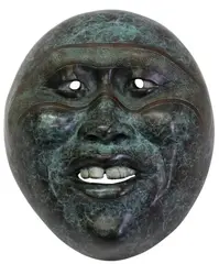 Roxanne Swentzell, Smithsonian Mask, Patinated bronze sculpture
