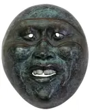 Roxanne Swentzell, Smithsonian Mask, Patinated bronze sculpture