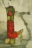 Paolo Rissone, Abstract Figure, mixed media