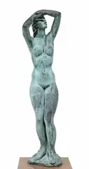 Eve by Charles Umlauf, Verdigris bronze sculpture mounted on granite plinth, offered Jun 2022