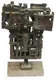 Gene Owens, Mechanical Form, Modernist bronze sculpture