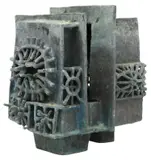 Gene Owens, Mechanical Form, Modernist bronze sculpture