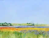 William Llewellyn Hoey, Wildflower Landscape, oil on board